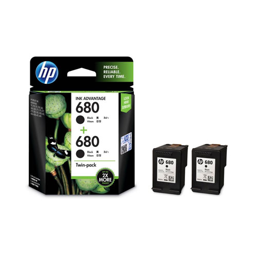 HP 680 Twin Pack Single Color Ink Cartridge
