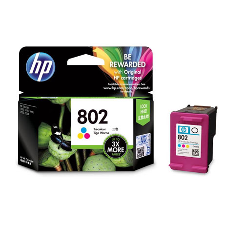 HP 802 Tricolor Ink Cartridge