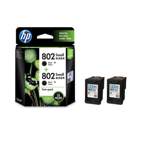 HP 802 Small Twin Pack Single Color Ink Cartridge