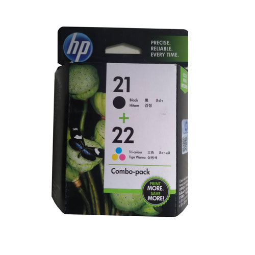 HP 21 22 Combo Pack Multicolor Ink Cartridge