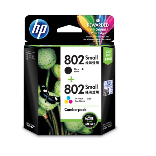 HP 802 Ink Cartridge - Tri color Multi Color Ink Cartridge