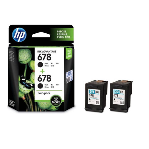 HP 678 Twin Pack Single Color Ink Cartridge Single Color Ink Cartridge